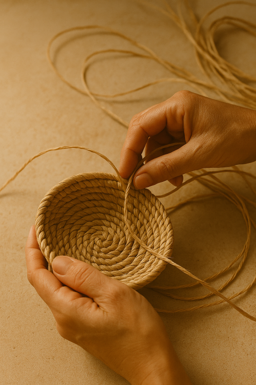 Manta de algodón orgánico tejida a mano con patrones geométricos sutiles.